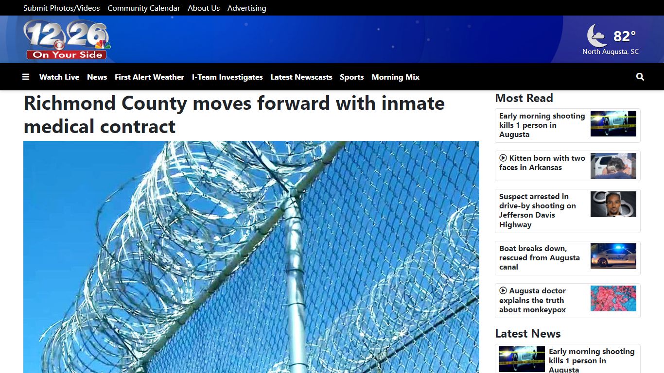 Richmond County moves forward with inmate medical contract